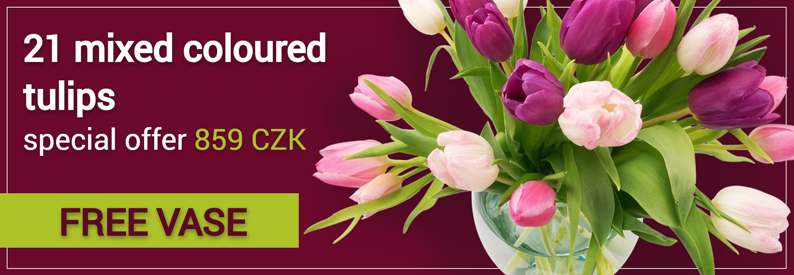 Special Offer | 21 mixed colour tulips