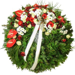Orchids funeral wreath