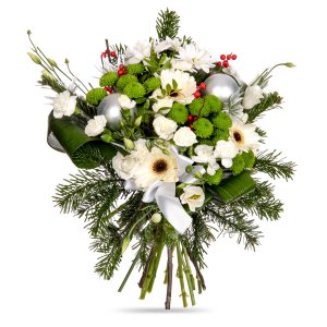 Christmas White & Green Bouquet