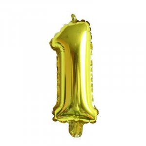 Balónek fóliový číslo "1" zlatá barva