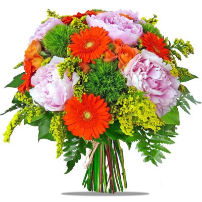 Peonies and mini Gerberas
