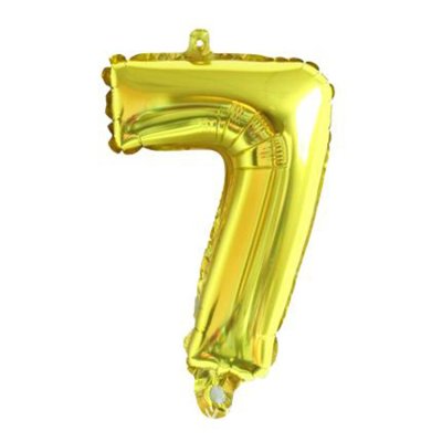 Gold Number 7 Foil Giant Helium Ballo