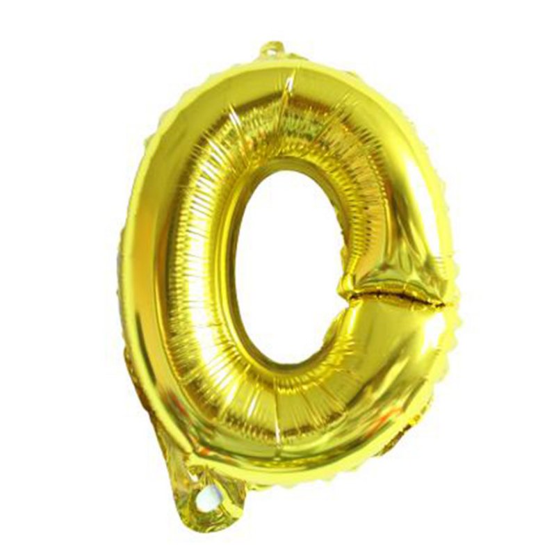 Balónek fóliový číslo "0" zlatá barva